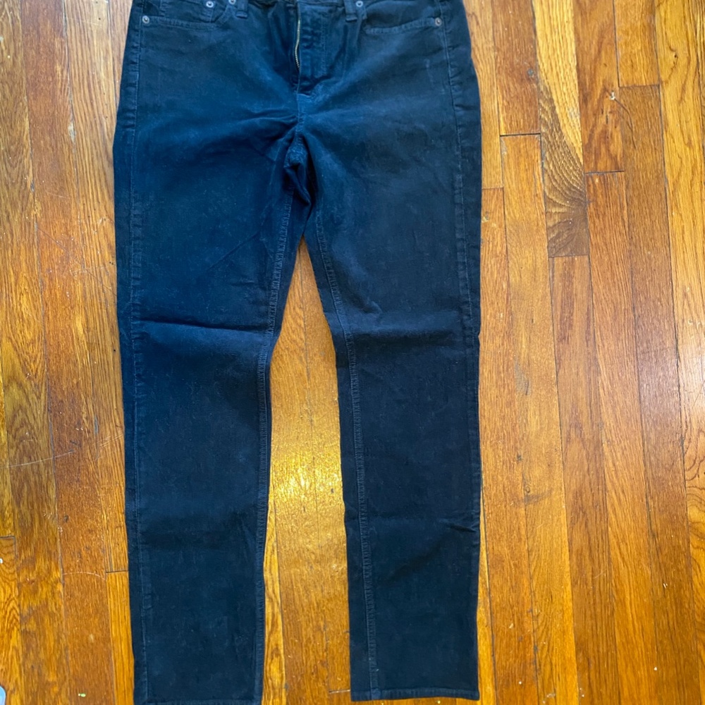 J Crew Matchstick Cord Corduroy Skinny Pants Womens size 31 Navy